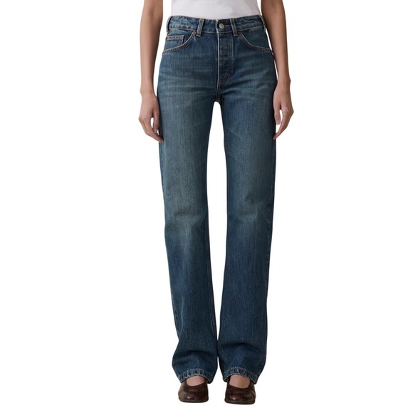 JEANERICA CW002 Mid Vintage Straight Leg Jeans Women Size 27 32 Organic Cotton